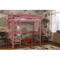 Detská vyvýšená posteľ z masívu borovice TEXAS - 200x90 cm