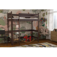 Detská vyvýšená posteľ z masívu borovice TEXAS - 200x90 cm