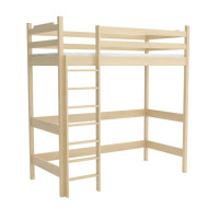 Detská vyvýšená posteľ z masívu borovice TEXAS - 200x90 cm