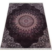 Kusový koberec HONOR New - Mandala - tmavo červený/ružový