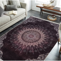 Kusový koberec HONOR New - Mandala - tmavo červený/ružový