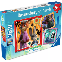 RAVENSBURGER Puzzle Zootropolis: Mesto zvierat 3x49 dielikov