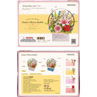 ROBOTIME Rowood 3D drevené puzzle Košík s kvetmi 428 dielikov