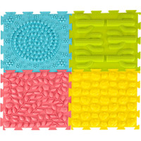 Senzorická podložka Montessori na masáž nôh 8 dielikov - pastelové farby