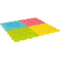 Senzorická podložka Montessori na masáž nôh 8 dielikov - pastelové farby