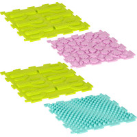 Senzorická podložka Montessori na masáž nôh 8 dielikov - pastelové farby