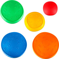 Senzorický Montessori chodník Riečne kamene pre tréning rovnováhy 5 prvkov - farebná