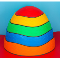 Senzorický Montessori chodník Riečne kamene pre tréning rovnováhy 5 prvkov - farebná