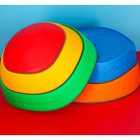 Senzorický Montessori chodník Riečne kamene pre tréning rovnováhy 5 prvkov - farebná