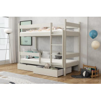 Detská poschodová posteľ z masívu borovice LEGEND so šuplíkmi - 200x90 cm