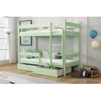 Detská poschodová posteľ z masívu borovice LEGEND so šuplíkmi - 180x80 cm