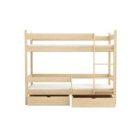 Detská poschodová posteľ z masívu borovice LEGEND so šuplíkmi - 180x80 cm