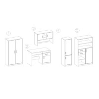 Nábytková stena SMYK (viac variant)