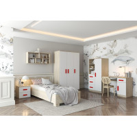 Šatníková skriňa SMYK 120 - dub sonoma/biela (viac variant)