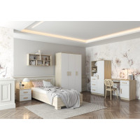 Šatníková skriňa SMYK 120 - dub sonoma/biela (viac variant)