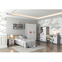 Písací stôl SMYK - šedý/biely (viac variant)