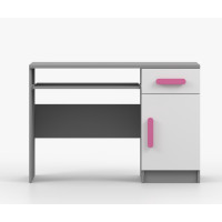 Písací stôl SMYK - šedý/biely (viac variant)