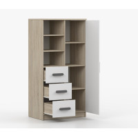 Regál SMYK - dub sonoma/biely (viac variant)