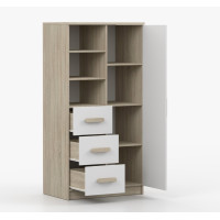 Regál SMYK - dub sonoma/biely (viac variant)