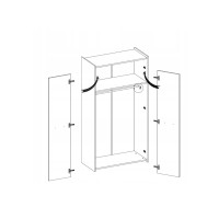 Šatníková skriňa MIRRAGE 80