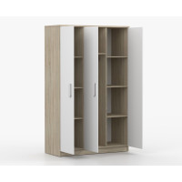 Šatníková skriňa SMYK 120 - dub sonoma/biela (viac variant)