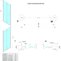 Gelco LORO sprchové dvere skladacie 1000mm, číre sklo GN4510
