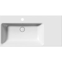 GSI NUBES keramické umývadlo 100x50cm, s odkladacou plochou vpravo, biela mat 9627109