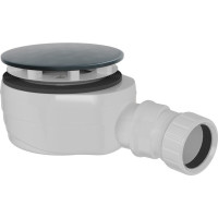Polysan Vaničkový sifón, priemer 90mm, DN40, nízky, krytka gun metal 17916GM