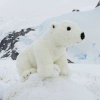 Rappa Plyšový medveď ľadový stojaci 30 cm ECO-FRIENDLY