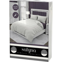 Posteľné obliečky FASHION - 160x200 cm - biele s 1cm pruhmi - bavlnený satén