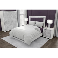 Posteľné obliečky FASHION - 220x200 cm - biele s 1cm pruhmi - bavlnený satén