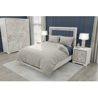 Posteľné obliečky FASHION - 220x200 cm - béžové - bavlnený satén