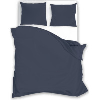 Posteľné obliečky FASHION - 160x200 cm - tmavo modré - bavlnený satén