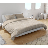 Bavlnené obliečky FASHION Lúčne kvety - béžové - 220x200 cm