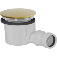 Polysan Vaničkový sifón, priemer 90mm, DN40, krytka zlato mat 17911GB