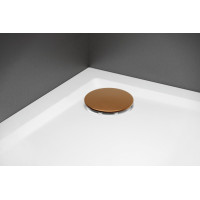 Polysan Vaničkový sifón, priemer 90mm, DN40, nízky, krytka meď mat 17916PG