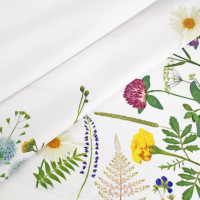 Veľkonočný obrus BLOOM Kvety - 130x180 cm - biely