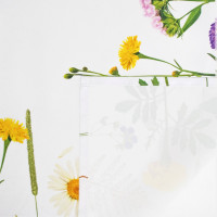 Veľkonočný obrus BLOOM Kvety - 140x200 cm - biely