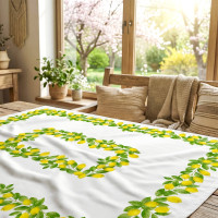 Dekoračný obrus LIMONE Citróny - 130x180 cm - biely