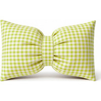 Dekoračný vankúš GLAM 30x50 cm - károvaný zelený