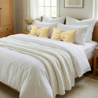 Dekoračný vankúš GLAM 30x50 cm - károvaný žltý