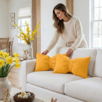 Dekoračný vankúš GLAM 30x50 cm - žltý