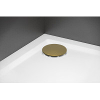 Polysan Vaničkový sifón, priemer 90mm, DN40, nízky, krytka zlato mat 17916GB