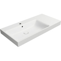 GSI NUBES keramické umývadlo 100x50cm, s odkladacou plochou vpravo, biela mat 9627109