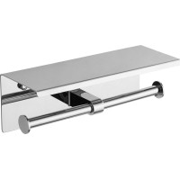 Sapho Dvojitý držiak toaletného papiera s poličkou 30cm, chróm UN1196C