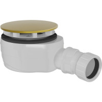 Polysan Vaničkový sifón, priemer 90mm, DN40, nízky, krytka zlato mat 17916GB