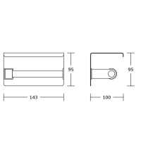 Sapho Držiak toaletného papiera s poličkou, chróm UN1197C