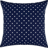 Obliečka na vankúš HAPPY 40x40 cm - tmavo modrý/biele bodky