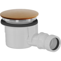 Polysan Vaničkový sifón, priemer 90mm, DN40, krytka meď mat 17911PG