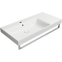 GSI NUBES keramické umývadlo 100x50cm, s odkladacou plochou vpravo, biela mat 9627109